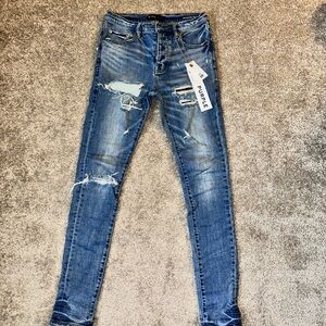 Purple brand Blue Skinny Distressed Jeans